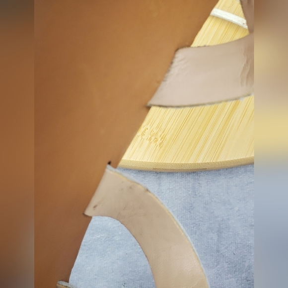 ALDO Womens Jaeryan Cream Gray Leather Caged Strap Snake Print‎ Flat Sandals 9 - Picture 12 of 14